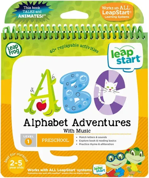 Leapfrog LeapStart Preschool Activity Book: Alphabet Adventures and Music