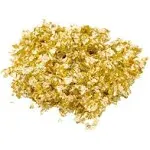 Slofoodgroup - Edible Gold Flakes - 100 MG - Gold Leaf Flakes for Garnishing and Decoration of Food, Drinks, Nails and More