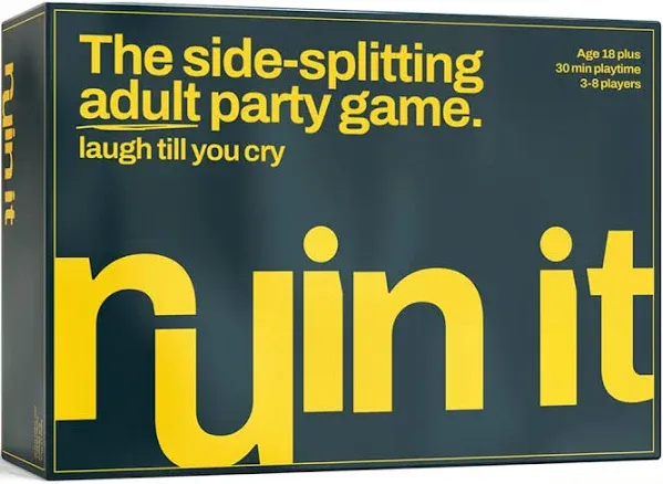 Ruin It - Fun Adult Party Board Game for Group Game Night - Ages 18+ (3-8 Players)