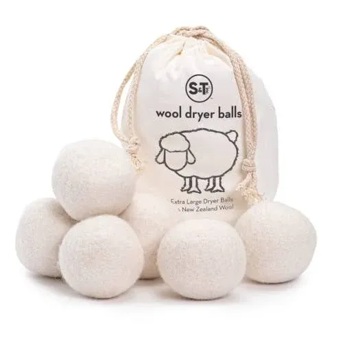 S&T INC. XL New Zealand Wool Dryer Balls