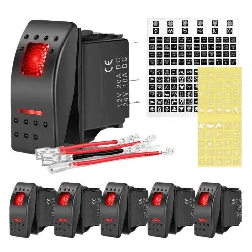 Nilight 3 Pack Rocker Switches