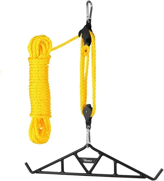 Game Hanging Gambrel &amp; Hoist Kit with Pulleys &amp; Rope - 1600 lbs