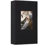 Classic Slip-In Photo Album - Linen Cover with Window Black / 300 Pockets