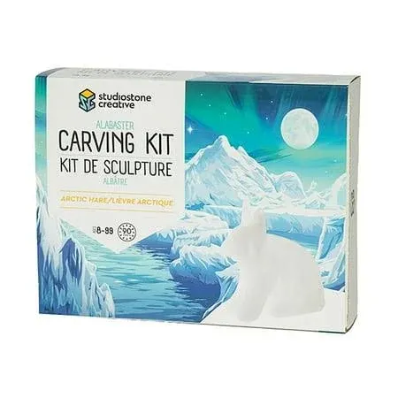 Studiostone Creative Arctic Hare Alabaster Carving Kit