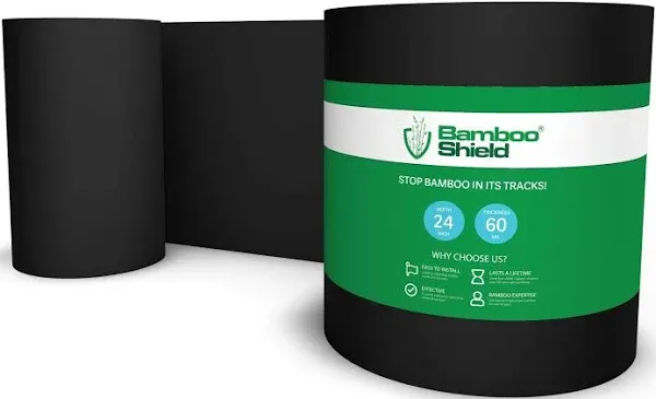 Bamboo Shield - 45 Feet Long x 24 inch x 60 Mil - Bamboo Root Barrier/Water Barrier