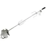 Spire 32 in. Stainless Steel Rotisserie Grilling Kit with Motor, Fits up to 32 in Fireboxes, 2 Forks, Perfect BBQ Accessory, 790-0007B