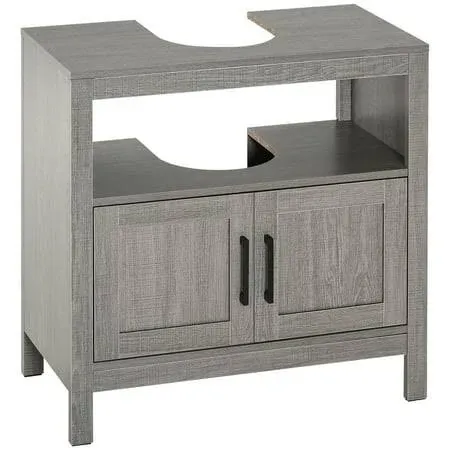 Tileon 23.5 in. W x 11.75 in. D x 23.5 in. H Bath Vanity Cabinet without Top in Gray, Under Sink Cabinet with 2-Doors WYHDRA666