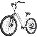 Gotrax Dolphin 26' Electric Bike, Max Range 30miles(pedal-assist1)&20mph Power by 350W, 5 Pedal-Assist Levels&front Suspension, 7-speed&b