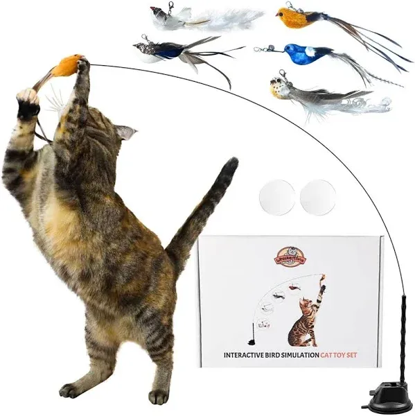 Interactive Bird Simulation Cat Toy Set (Replacement Wire + Base)