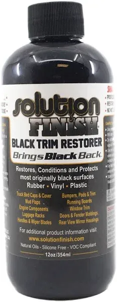 Black Plastic &amp; Vinyl Trim Restorer- Use for Car and Truck Detailing,No Wet Look