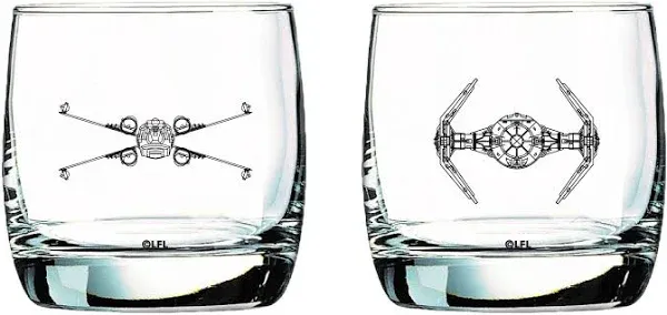 Star Wars X-Wing & Tie Fighter Glass Set