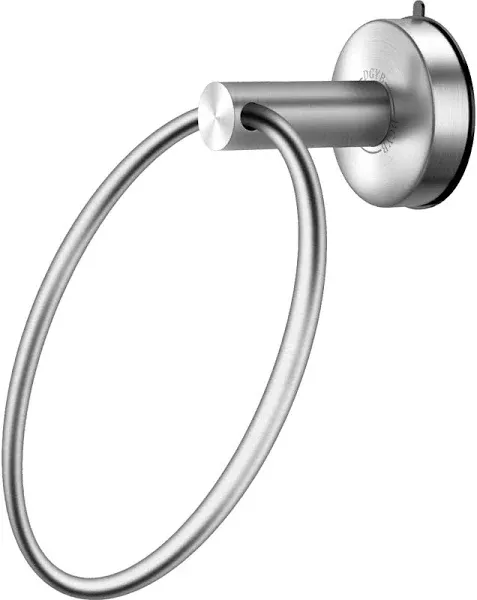 DGYB Suction Cup Hand Towel Ring Brushed Nickel Hand Towel Holder for Bathroom Wall SUS 304 Stainless Steel Kitchen Towel Hanger