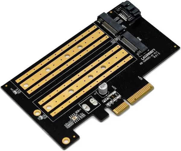 PCIe to M.2 NVME SSD Adapter Card 32Gbps M Key/B Key PCIe4.0 X1 X4 Adapter for ZimaBoard Server Desktop PC Support SATA NGFF