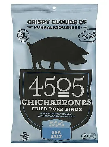 4505 Meats Chicharrones Fried Pork Rinds Sea Salt