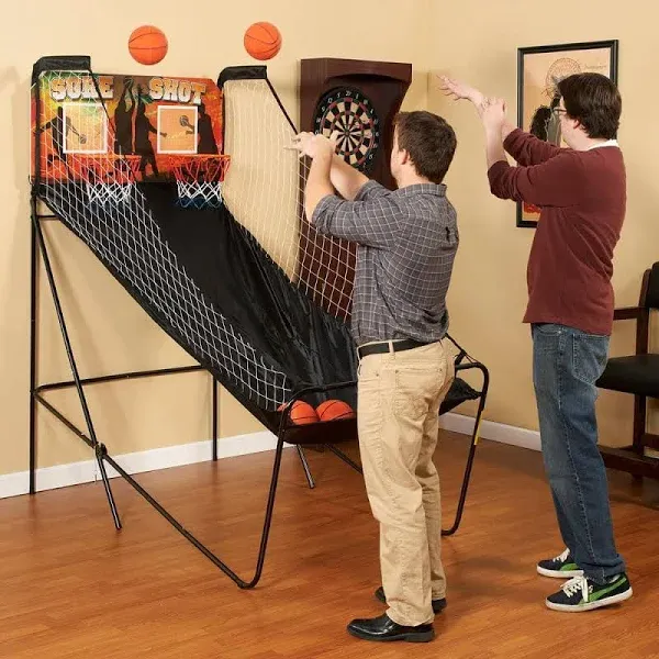 Hathaway Sure Shot Dual Electronic Basketball Arcade Game with Electronic