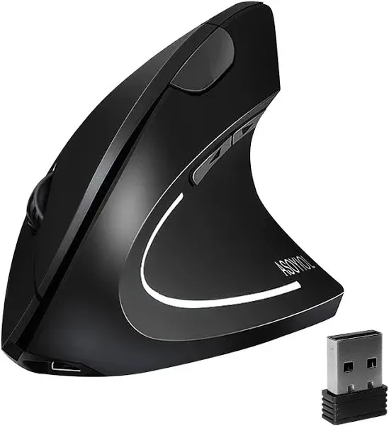 ASOYIOL Ergonomic Wireless Rechargeable Vertical Mouse