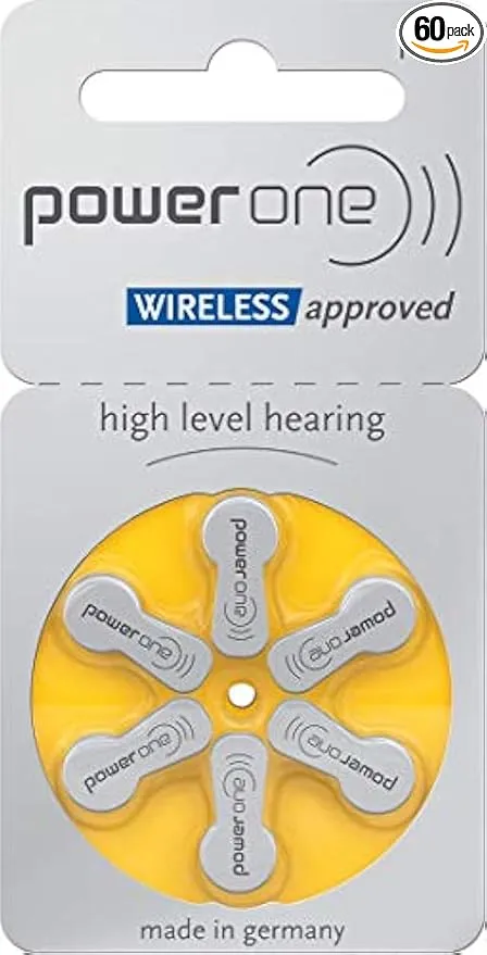 Varta Powerone P10 Mercury Free Hearing Aid Batteries Pack of 60