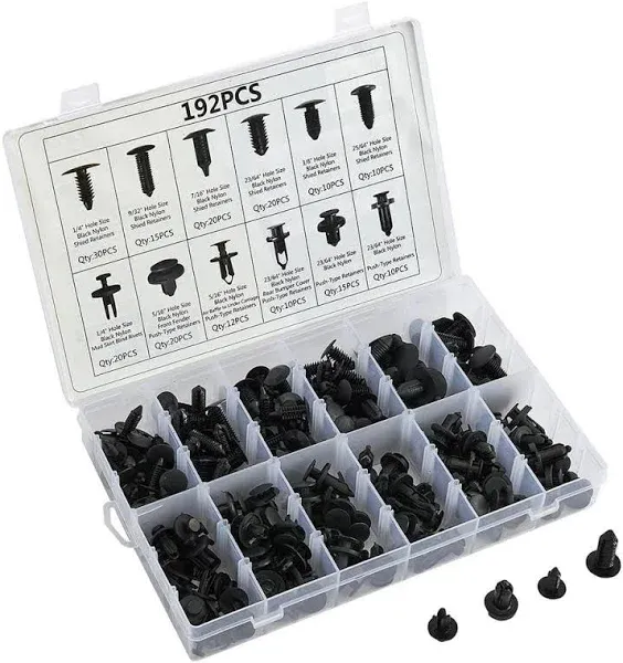 Special Offer 192-Piece Car Panel Trim Assortment Retainer Push Pin Rivet Clips