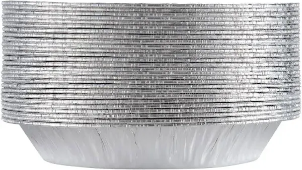 9&#034; Pie Pans [10 Pack] - Heavy Duty Standard-Sized Disposable Aluminum Foil Pi...