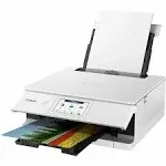 Canon PIXMA TS8820 Wireless 3-In-1 Home Printer with One Sheet Multipurpose Tray, 6 Individual Inks System, and 4.3-Inch Color LCD Touchscreen (White)