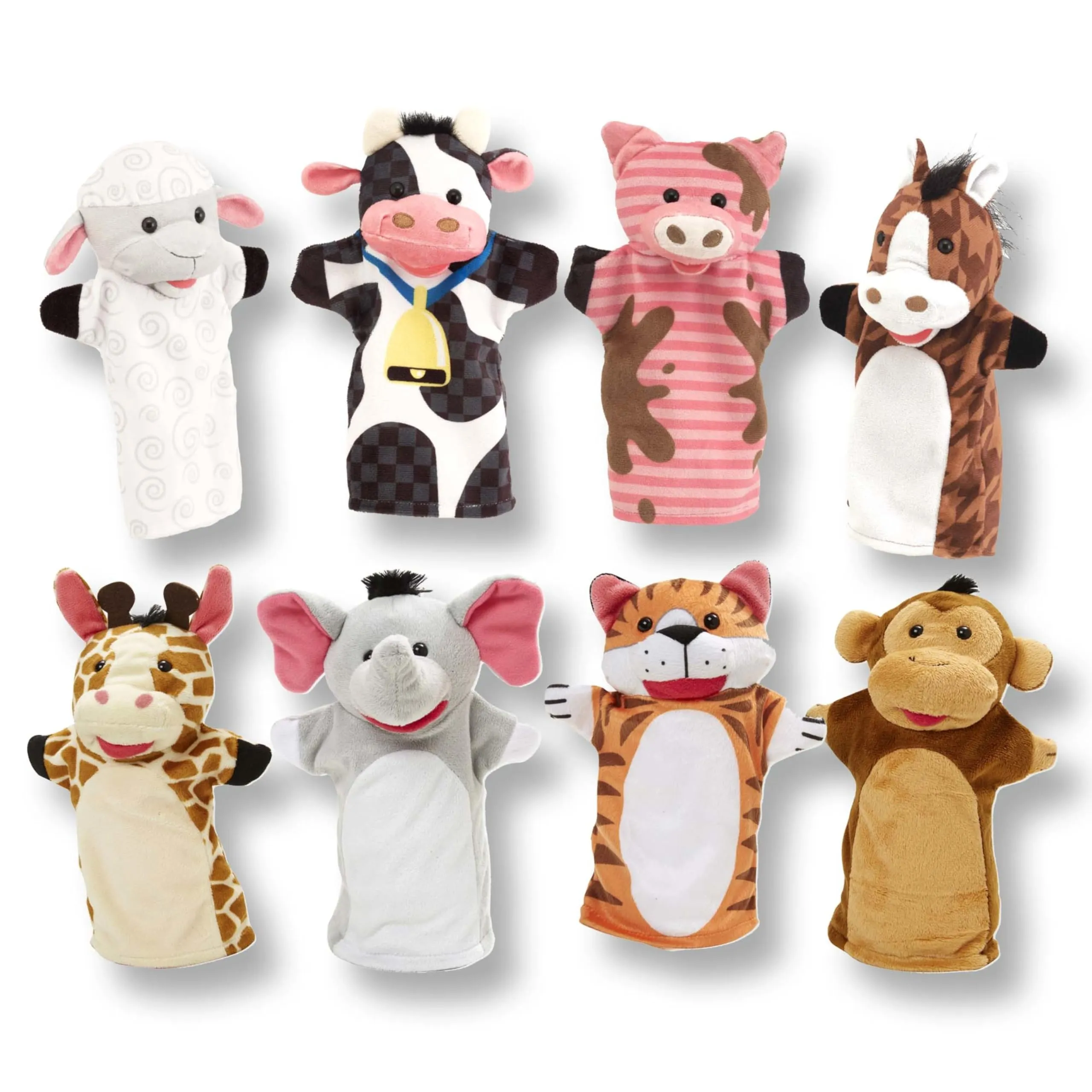 Melissa & Doug Farm & Zoo Friends Hand Puppet Bundle