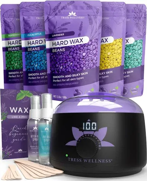 Tress Wellness Waxing Kit - Easy to Use - Digital Display - for Sensitive Skin