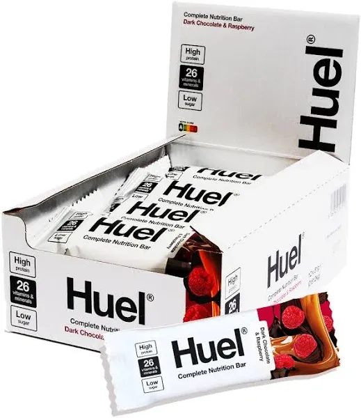 Huel Complete Nutrition Vegan Protein Bars Chocolate 13g Protein, 27 Vitamins and Minerals