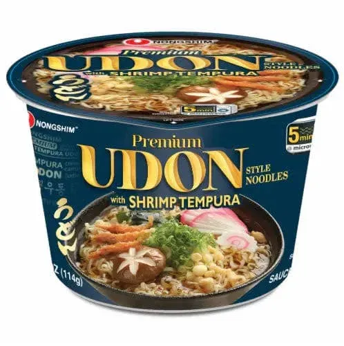 Nongshim Premium Udon Style Noodles with Shrimp Tempura