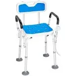 VEVOR Shower Chair Seat with Padded Arms & Back