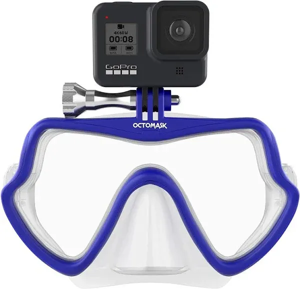 Frameless Dive Mask W/Mount for All Gopro Hero Cameras for Scuba Diving, Snorkel