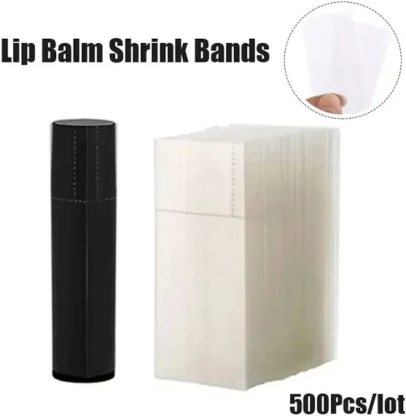 500Pcs Shrink Wrap for Lip Balm Tubes/lip gloss tubes, Easy to Use, Make Products More Professional