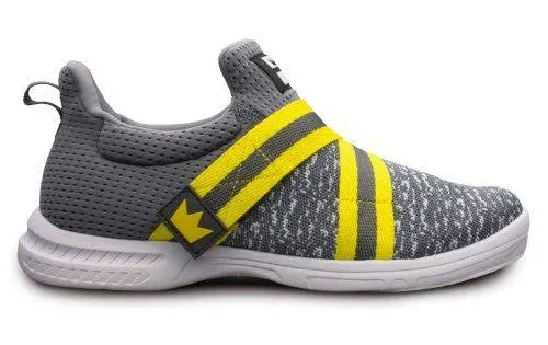 Brunswick Mens Slingshot Grey/Yellow Bowling Shoes