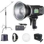 Flashpoint Xplor 600 HSS R2 Battery-Powered Monolight Kit with C-Stand and EZ Lock 36" Octabox (Bowens Mount)