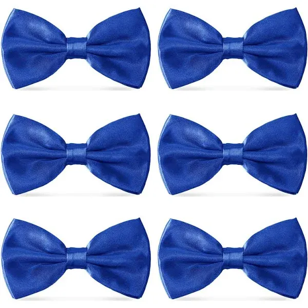 AVANTMEN Men Bowties Formal Satin Solid 12 Pack Bow Ties Pre-tied Adjustable Ties for Men Many colors Option in bulk