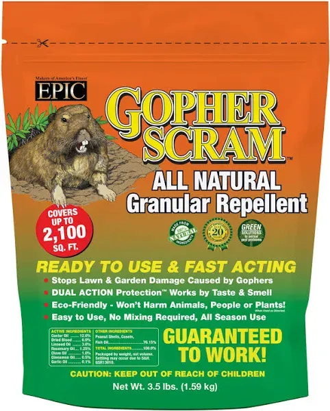 Enviro Gopher Scram Granular Repellent Shaker Canister-3.5 lb