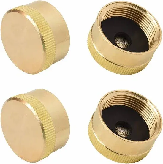 Flame King 1lb Cylinder Brass Caps 4 Pack