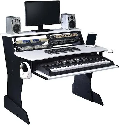 Musiea BE200 Series Music Recording Studio Desk Workstation w/2 x 4U Rack