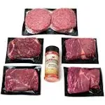 Aged Angus Top Sirloin and Ground Beef Patties by Nebraska Star Beef - All Natural Hand Cut and Trimmed and Includes Seasoning - Gourmet Package