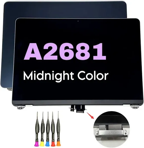 2022 Original New 13" A2681 LCD Screen for MacBook Air M2 EMC 4074 A2681 LCD Screen Replacement (Midnight)