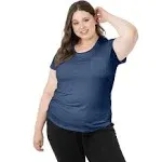 Kindred Bravely Everyday Maternity & Nursing T-Shirt | Navy - S Pocket