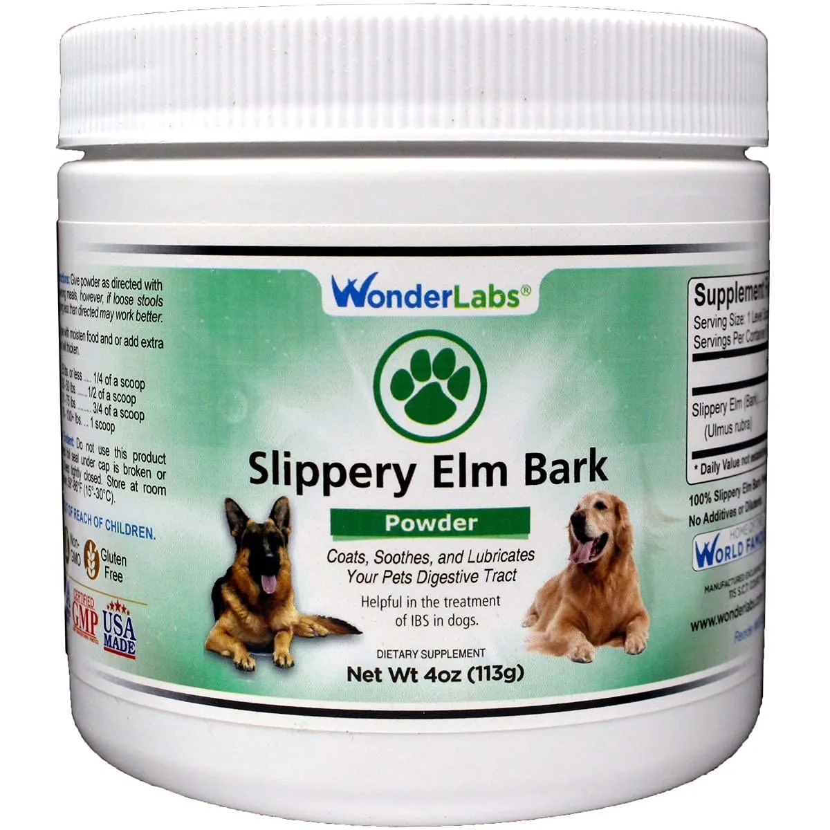 Wonder Labs Slippery Elm Bark Powder, Supports and Promotes a Healthier Digestive Tract for Your Pet