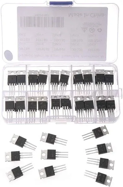 50pcs 10Types Tip Series Transistors Assortment Kit