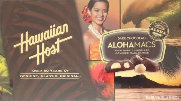 Hawaiian Host Alohamacs Dark Chocolate Macadamia Nuts