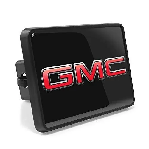 GMC Black Rectangular Trailer Hitch Cover Plug (2&#034; Inch)