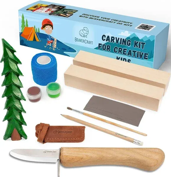 BeaverCraft Kids Carving Hobby Kit