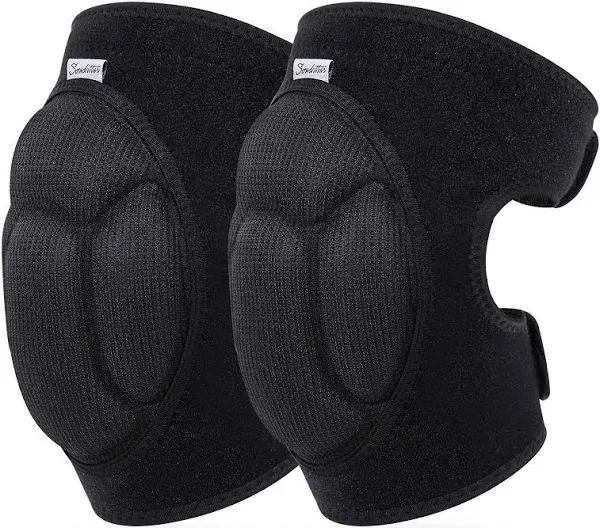 Soudittur Adult Knee Pads for Gardening Anti-Slip Collision Avoidance Kneepads with Thick EVA Foam