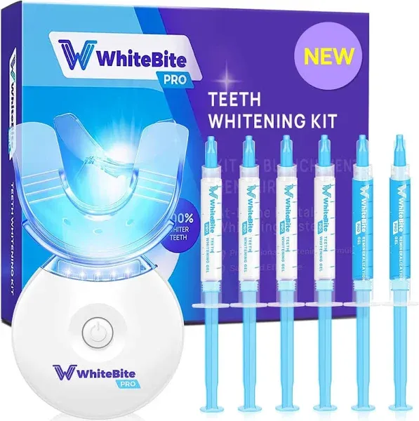 Upgraded Teeth Whitening Kit with Pens for Sensitive Teeth: Teeth Whitening LED Light, Mouth Tray, Carbamide Peroxide Whitening Gel - Fast Teeth Whitener and Tooth Stain Remover