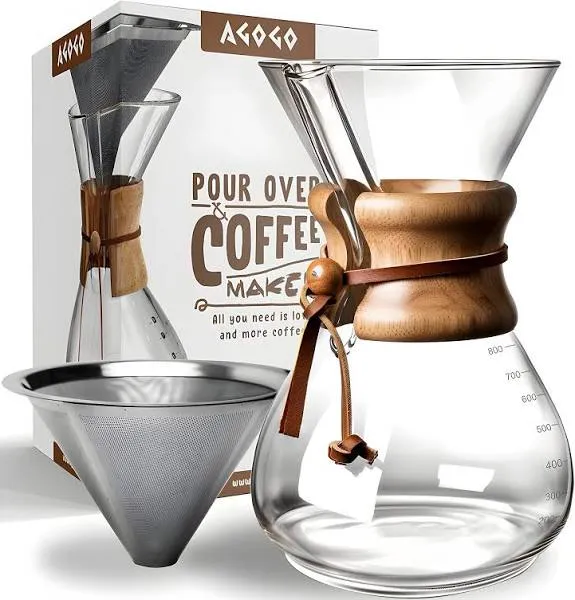  Pour Over Coffeemaker Set Classic Series with Filter 6 Cups 6 Cup/20 oz