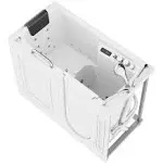 Therapeutic Tubs 2753WIRWD MediSpa 53" x 27" Walk in Acrylic Bathtub with Faucet, Light and Heater Drain Location: Right Drain