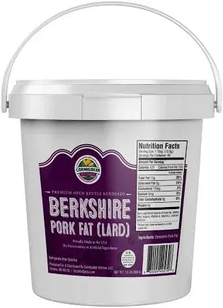 Cornhusker Kitchen Berkshire Pork Fat Lard 1.5lbs